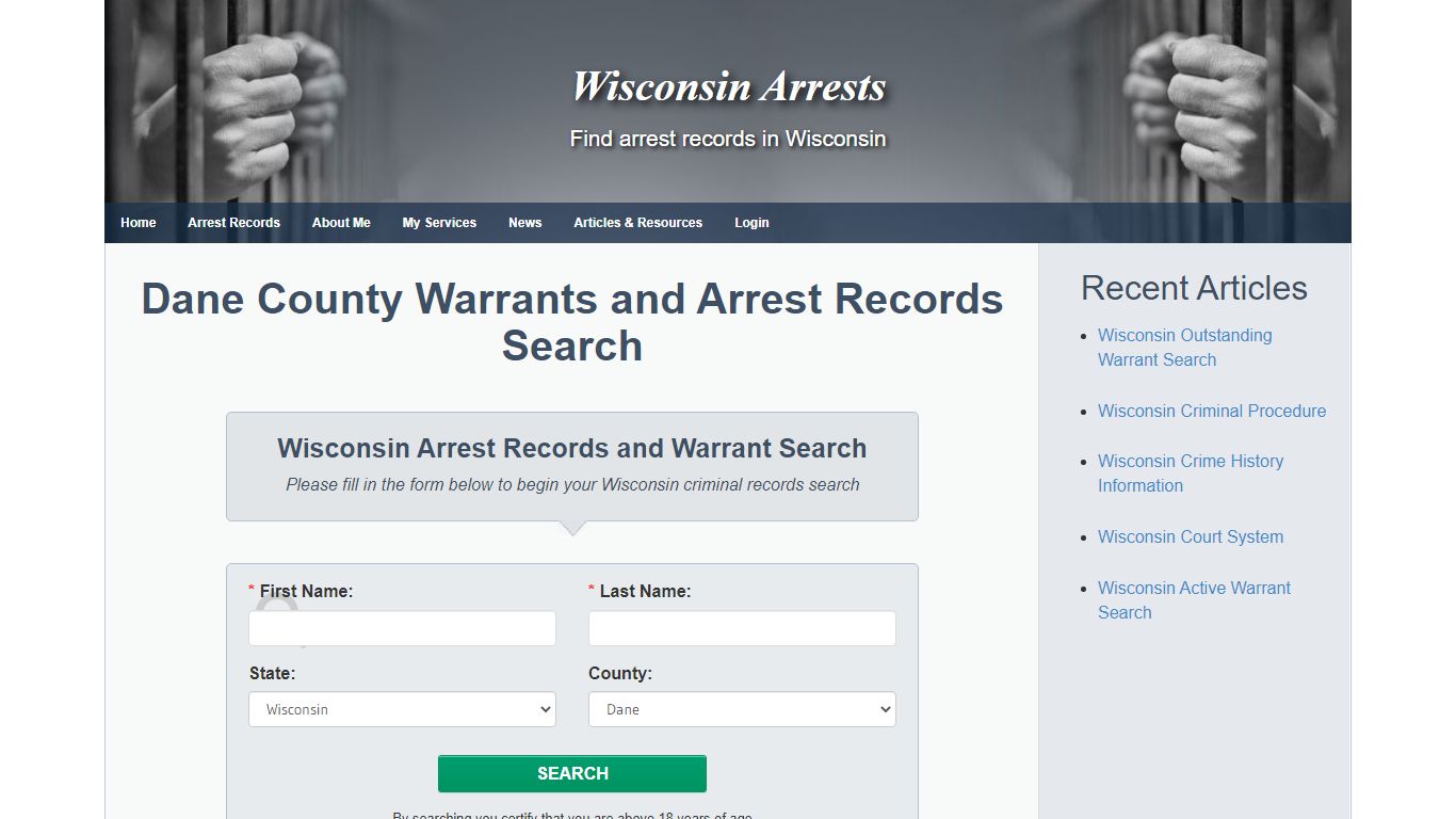 Dane County Warrants and Arrest Records Search - Wisconsin ...